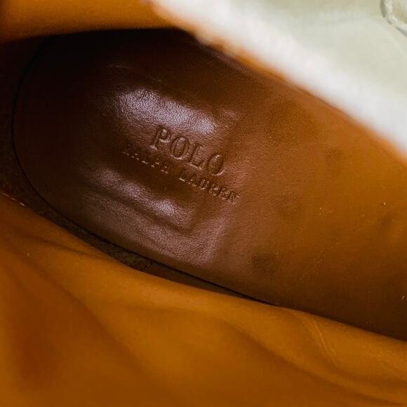 Polo by Ralph Lauren Women's Lucille Calfskin Suede Ankle Boots Cream Size 10B - Picture 15 of 16